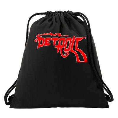 Detroit Gun Smoke Revolver Drawstring Bag