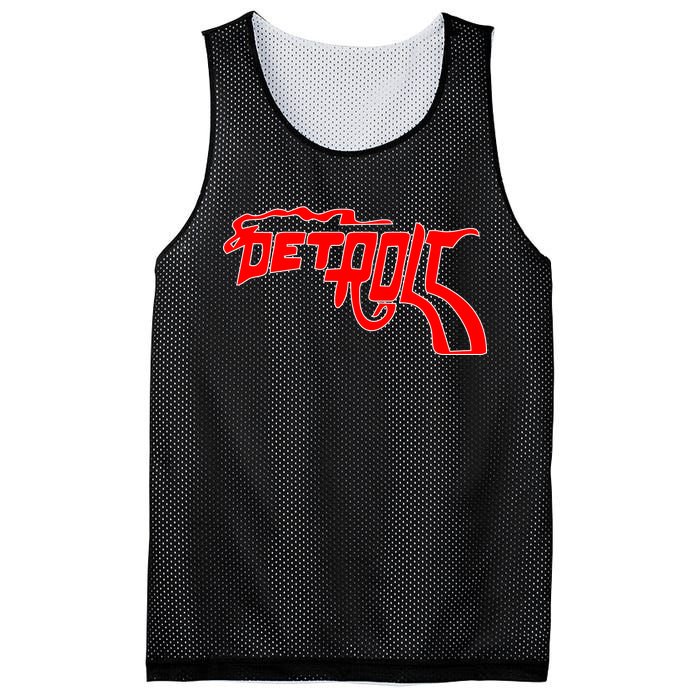 Detroit Gun Smoke Revolver Mesh Reversible Basketball Jersey Tank