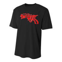 Detroit Gun Smoke Revolver Youth Performance Sprint T-Shirt