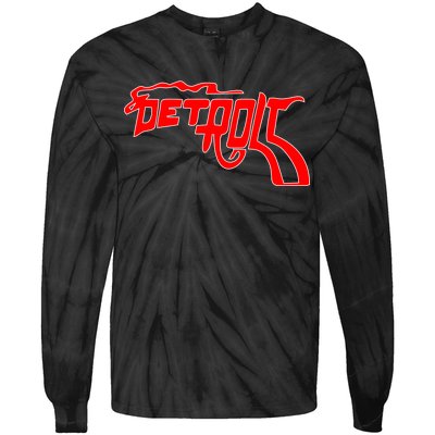 Detroit Gun Smoke Revolver Tie-Dye Long Sleeve Shirt