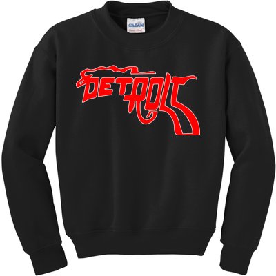 Detroit Gun Smoke Revolver Kids Sweatshirt