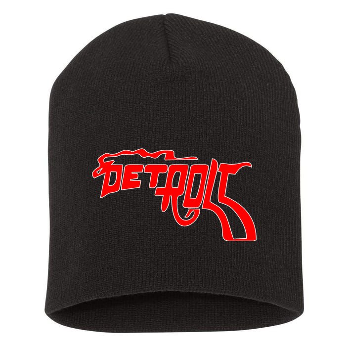 Detroit Gun Smoke Revolver Short Acrylic Beanie