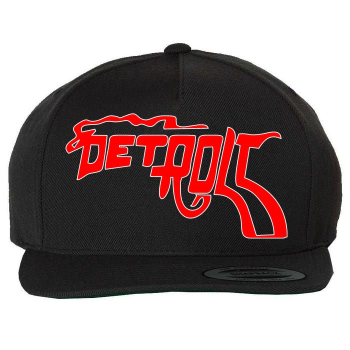 Detroit Gun Smoke Revolver Wool Snapback Cap