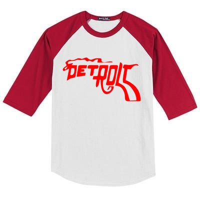 Detroit Gun Smoke Revolver Kids Colorblock Raglan Jersey