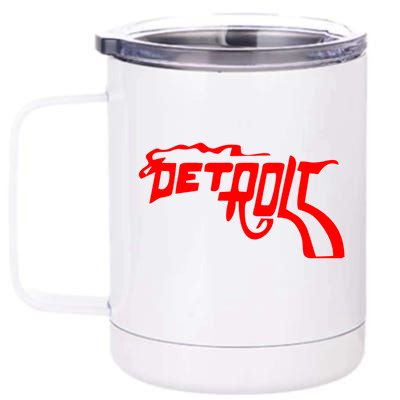 Detroit Gun Smoke Revolver 12 oz Stainless Steel Tumbler Cup