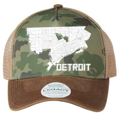 Detroit Illustration Map Legacy Tie Dye Trucker Hat