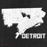 Detroit Illustration Map Cool Comfort Performance Bucket Hat
