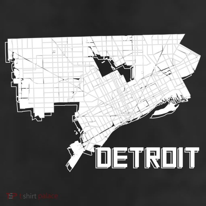 Detroit Illustration Map Cool Comfort Performance Bucket Hat
