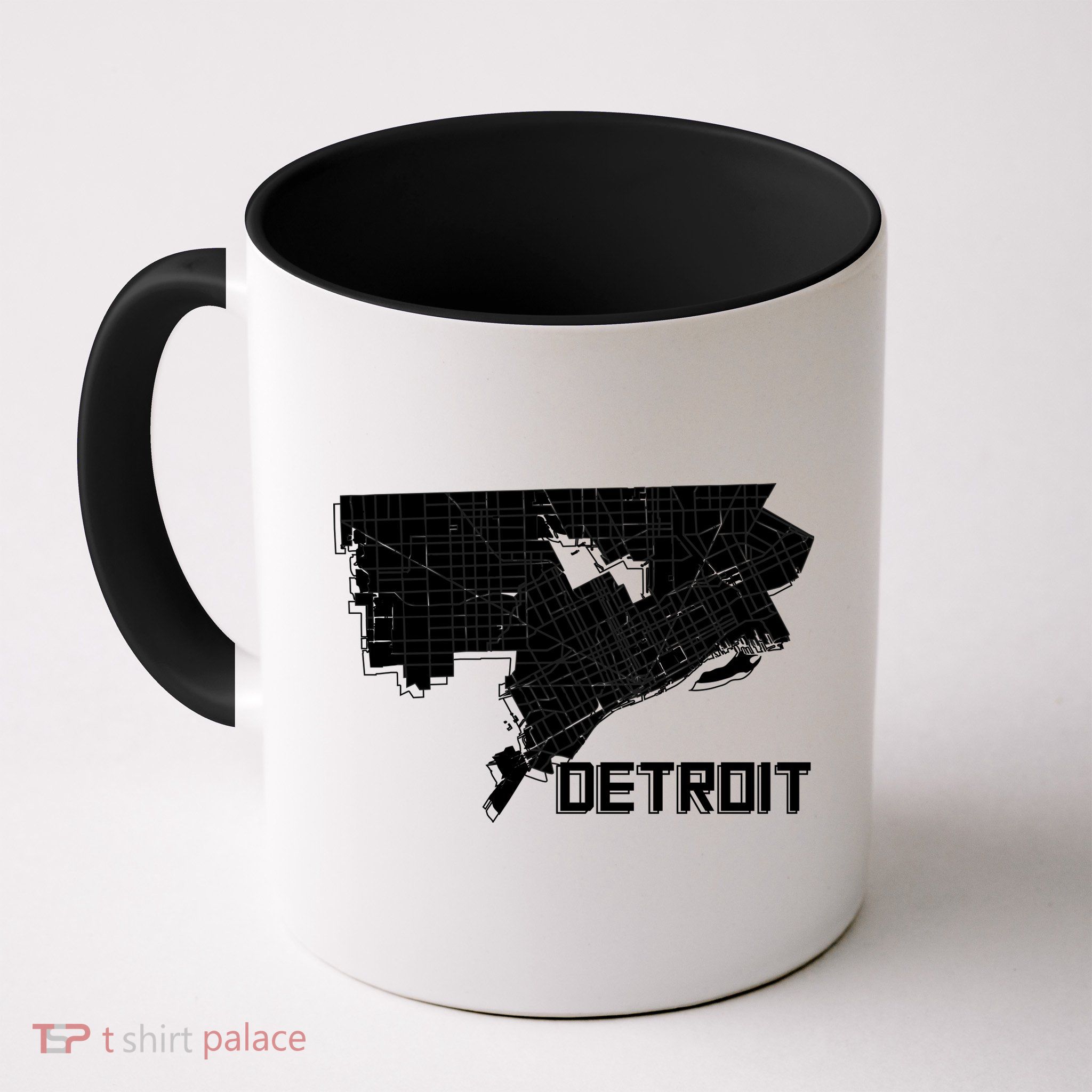 Detroit Illustration Map Mug