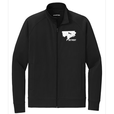 Detroit Illustration Map Stretch Full-Zip Cadet Jacket