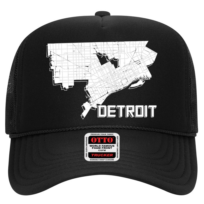 Detroit Illustration Map Trucker Hat