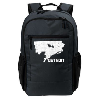 Detroit Illustration Map Daily Commute Backpack