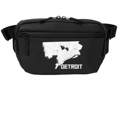 Detroit Illustration Map Crossbody Pack