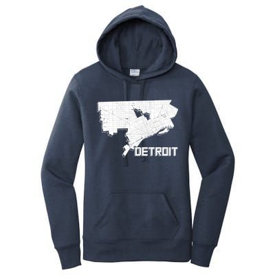 Detroit Illustration Map Women's Pullover Hoodie