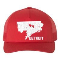 Detroit Illustration Map Yupoong Adult 5-Panel Trucker Hat