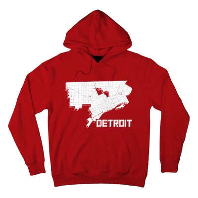 Detroit Illustration Map Hoodie