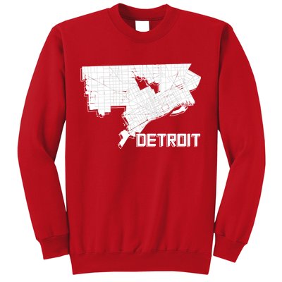 Detroit Illustration Map Sweatshirt