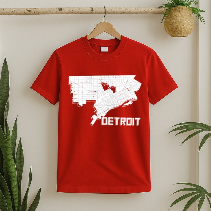 Detroit Illustration Map T-Shirt