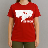 Detroit Illustration Map T-Shirt