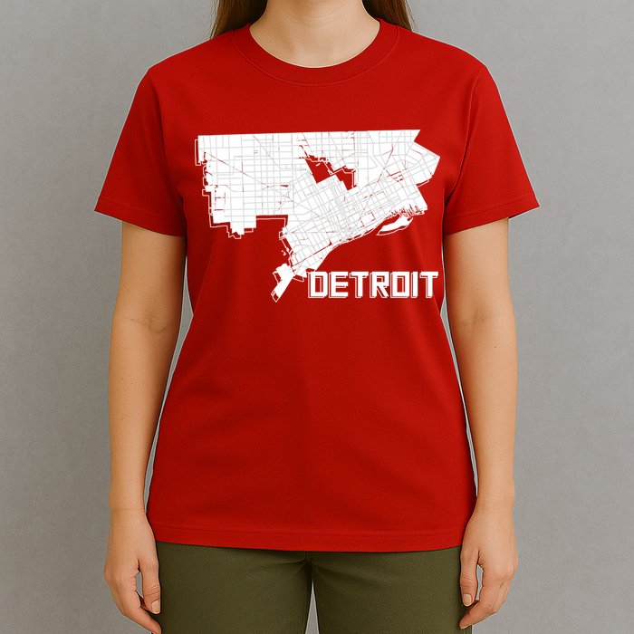 Detroit Illustration Map T-Shirt