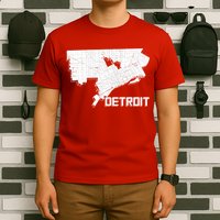 Detroit Illustration Map T-Shirt