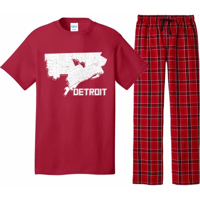 Detroit Illustration Map Pajama Set