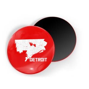 Detroit Illustration Map Magnet