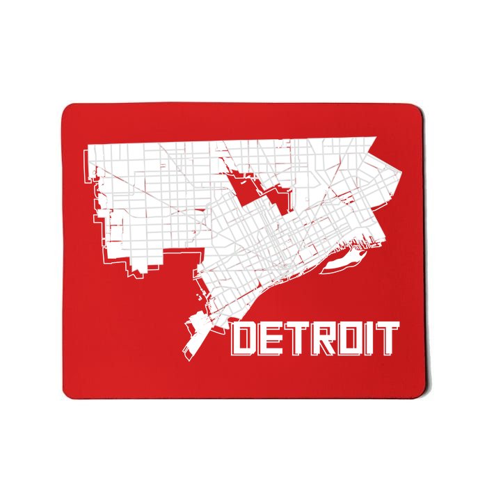 Detroit Illustration Map Mousepad