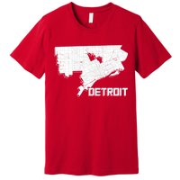 Detroit Illustration Map Premium T-Shirt