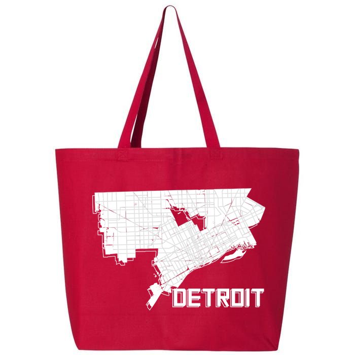 Detroit Illustration Map 25L Jumbo Tote