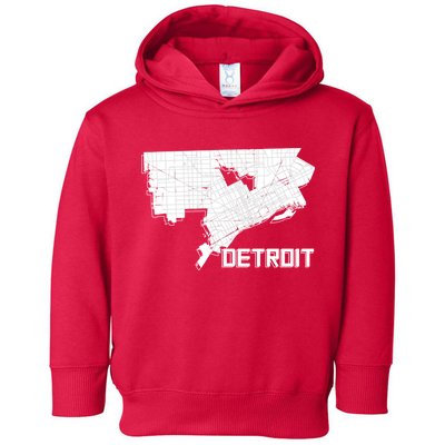 Detroit Illustration Map Toddler Hoodie