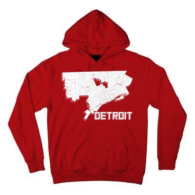 Detroit Illustration Map Tall Hoodie