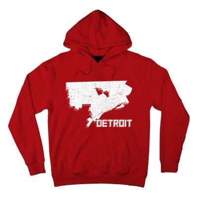 Detroit Illustration Map Tall Hoodie