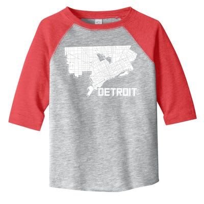 Detroit Illustration Map Toddler Fine Jersey T-Shirt