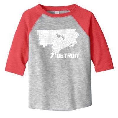 Detroit Illustration Map Toddler Fine Jersey T-Shirt