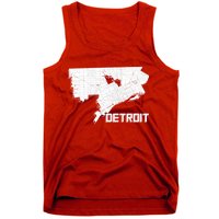 Detroit Illustration Map Tank Top