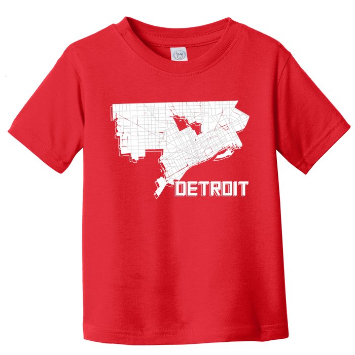 Detroit Illustration Map Toddler T-Shirt