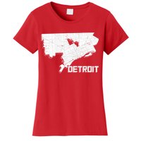 Detroit Illustration Map Women's T-Shirt