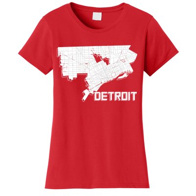 Detroit Illustration Map Women's T-Shirt