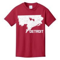 Detroit Illustration Map Kids T-Shirt