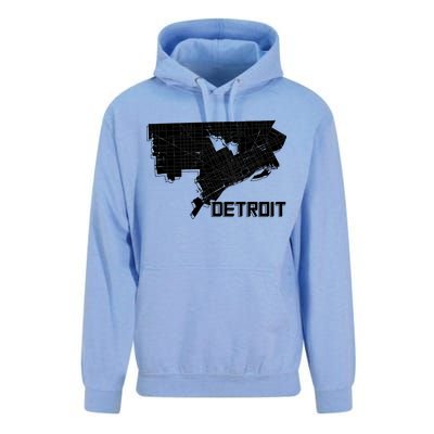 Detroit Illustration Map Unisex Surf Hoodie