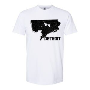 Detroit Illustration Map Softstyle CVC T-Shirt