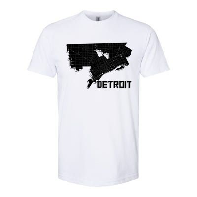 Detroit Illustration Map Softstyle® CVC T-Shirt