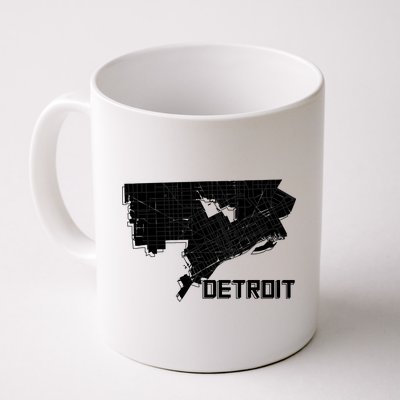 Detroit Illustration Map Coffee Mug