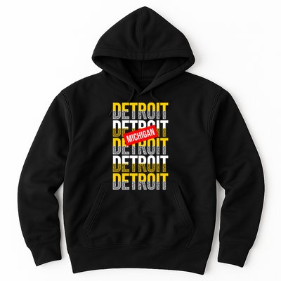Detroit Michigan Typography Hoodie