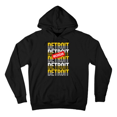 Detroit Michigan Typography Hoodie