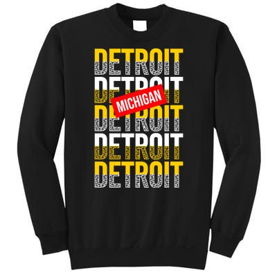 Detroit Michigan Typography Sweatshirt