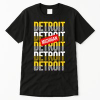 Detroit Michigan Typography Tall T-Shirt