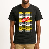 Detroit Michigan Typography Tall T-Shirt