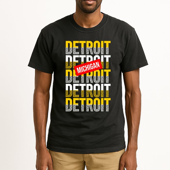 Detroit Michigan Typography Tall T-Shirt